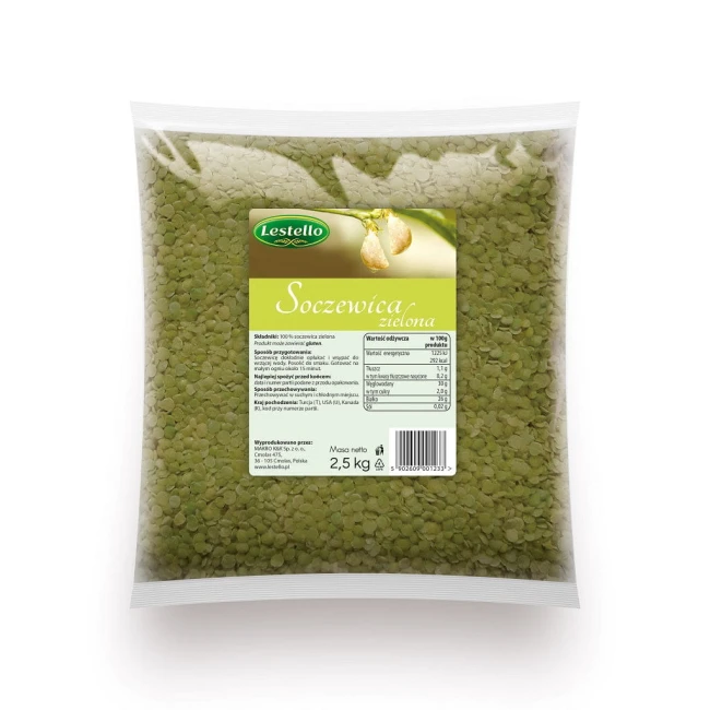 SOCZEWICA ZIELONA 2,5KG LESTELLO