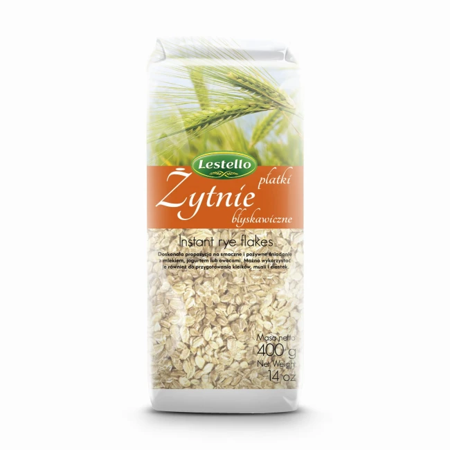PŁATKI ŻYTNIE BŁYSKAWICZNE 400G LESTELLO