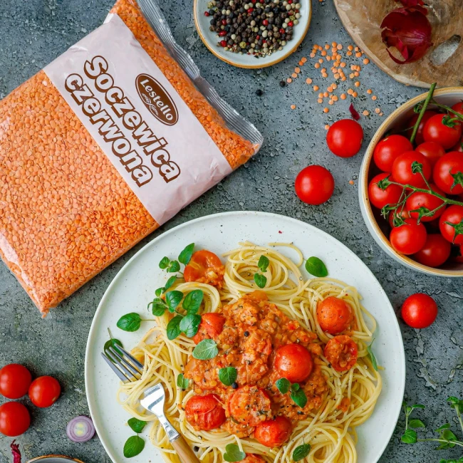 SOCZEWICA CZERWONA 1KG LESTELLO