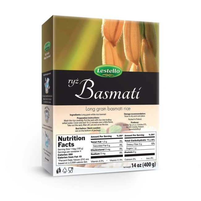 RYŻ BASMATI 4X100G LESTELLO