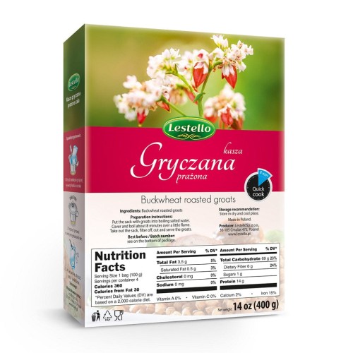 KASZA GRYCZANA PRAŻONA 4X100G LESTELLO