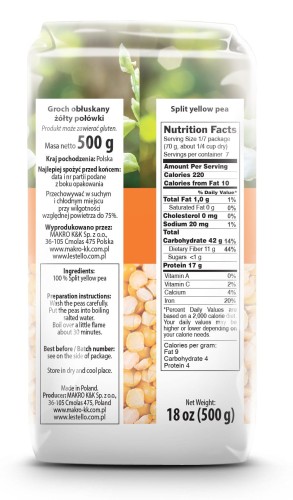 GROCH ŁUSKANY ŻÓŁTY 500G LESTELLO